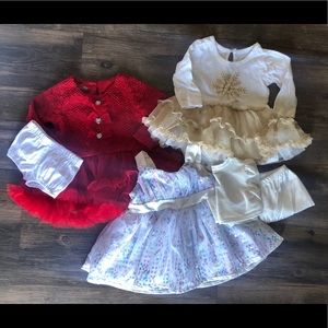 Baby girl bundle of 3 dresses